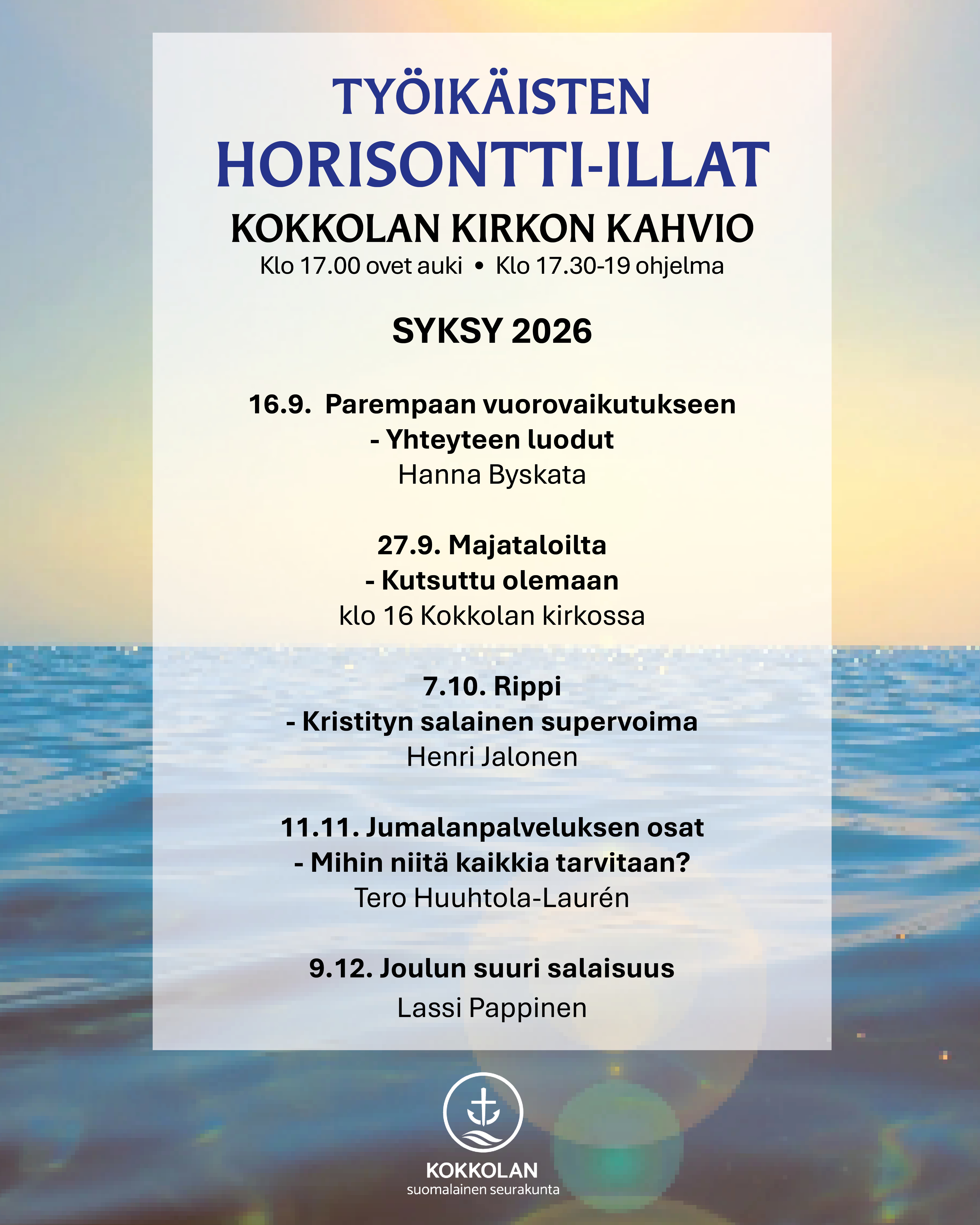horisontti-iltojen aiheet 
