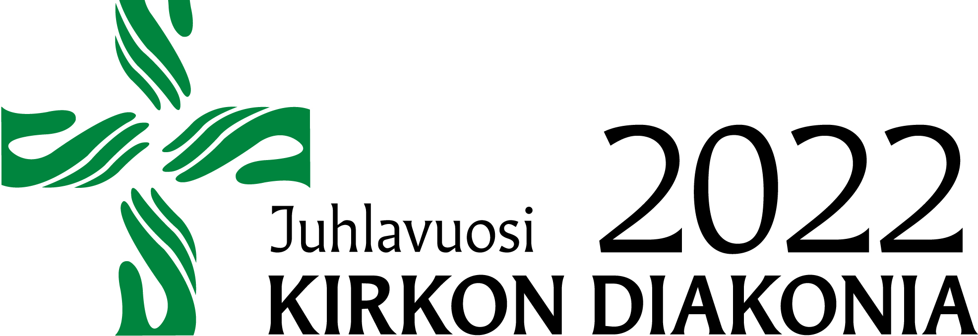 Diakonian juhlavuosilogo, jossa teksti Juhlavuosi 2022, Kirkon diakonia.