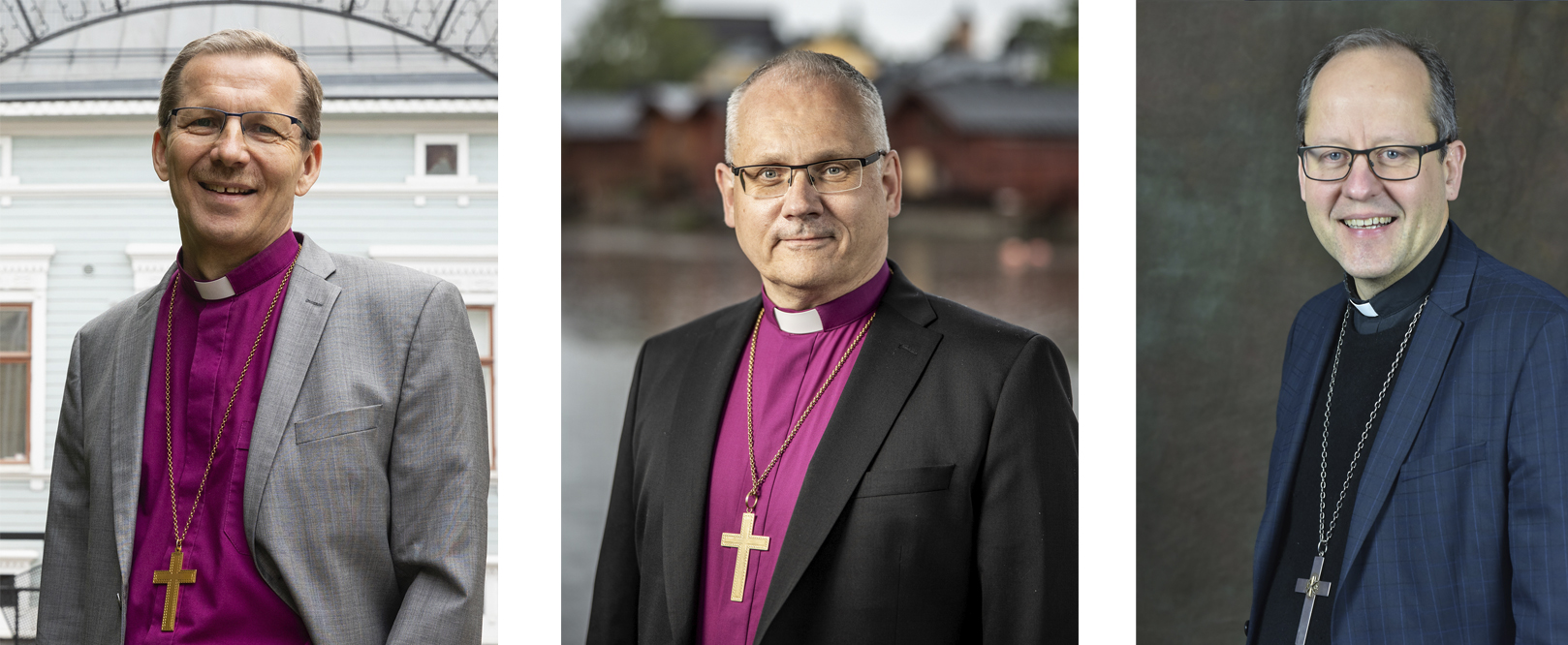 Piispat Jukka Keskitalo, Bo-Göran Åstrand sekä Ove Sander.