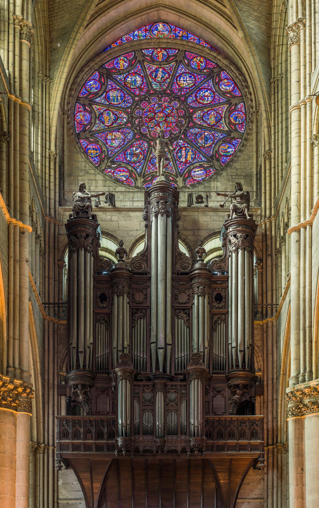 Orgeln i kyrkan i Reims.